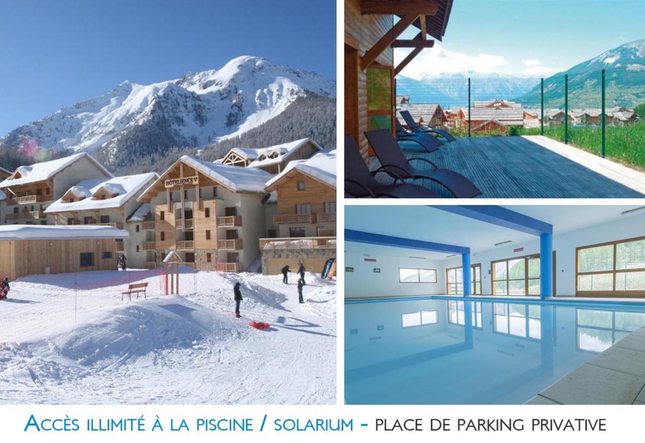 Les Orres 1800 Appartement 4 P Jacuzzi Balneo Prive Vue Piste Piscine Residence Eksteriør billede